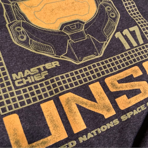HALO T-Shirt Size L NEW Top Fan Apparel Master Chief UNSC 117 NEW Tee! - Picture 4 of 5